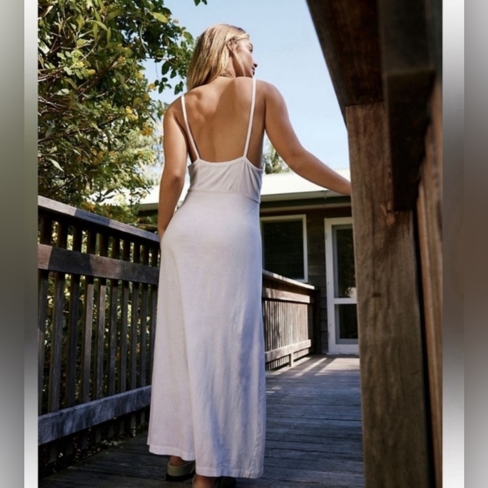 Free People Beach Essential Square Neck Maxi Dress in White Size Large N… - Picture 7 of 10